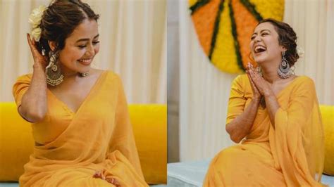 Neha Kakkar And Rohanpreet Singh Look Adorable As They Twin In Yellow For Haldi Ceremony Pics