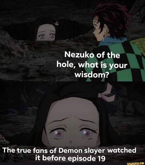 Nezuko Of The Hole What Is Your Wisdom The True Fans Of Demon Slayer Watched It Before Episode