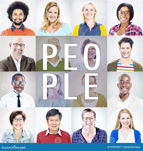Portrait Of Multiethnic Diverse Colorful People Stock Photo Image Of