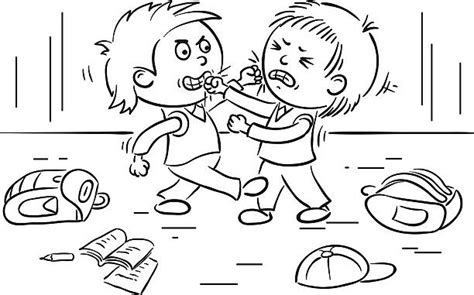 Best Two Boys Fighting Illustrations Royalty Free Vector Graphics