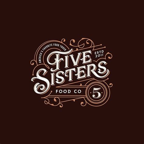 Five Sisters Food Coamericas Favorite Food Trucknew Logo Design For
