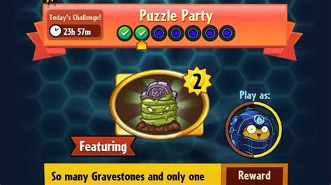Pvz Heroes Daily Challenge Puzzle Party August Th Youtube