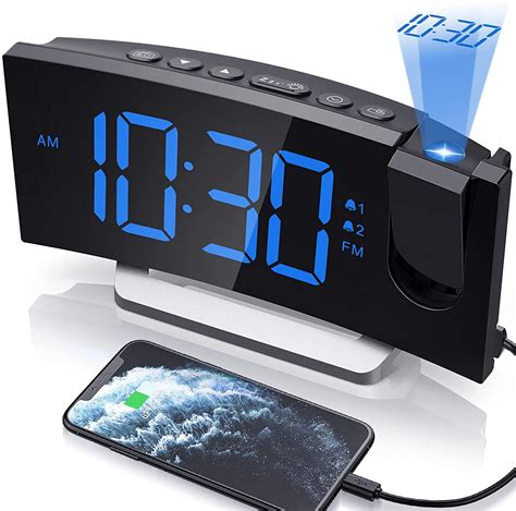 Twinnis Projection Alarm Clock For Bedroomled Digital Clock 180