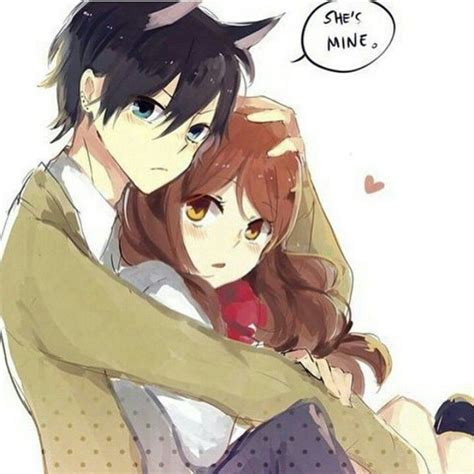 cute anime couples hugging