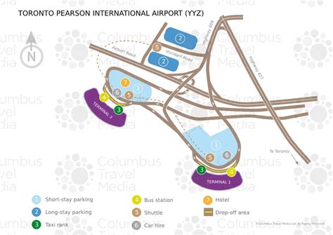 Toronto Pearson Airport Mapa Mapa De Toronto Pearson Airport Canadá