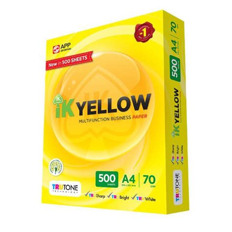 Ik Yellow A4 Copy Paper 70gsm 500 Sheets Shopee Malaysia