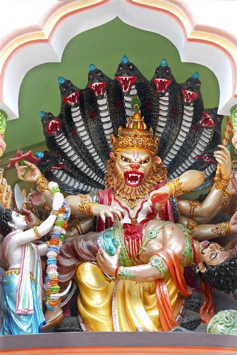 Narasimha Avatar Fourth Incarnation Of Lord Vishnu Lord Vishnu