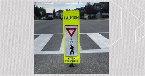 Calgary Bolsters School Crosswalk Safety With Innovative In Street Sign