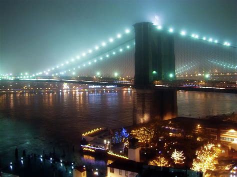 Brooklyn Bridge In The Fog By Joshua Derr