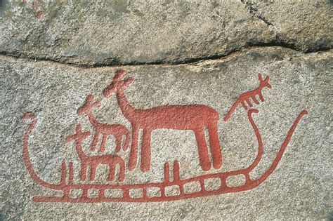 Sweden Västra Götaland County Tanum Rock Carvings Bronze Age