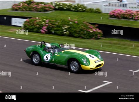Vintage Jaguar Racing Car Stock Photo Alamy