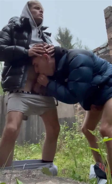 Lads In Puffer Jackets Suck Each Others Dicks