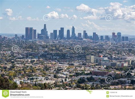 Los Angeles Downtown Skyline Editorial Stock Photo Image