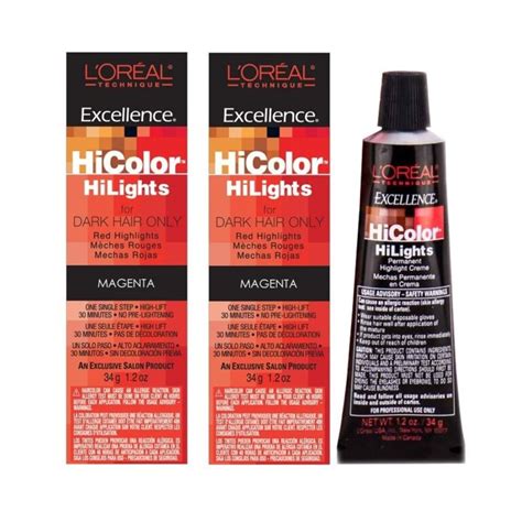 l oreal magenta hicolor red highlights for dark hair only