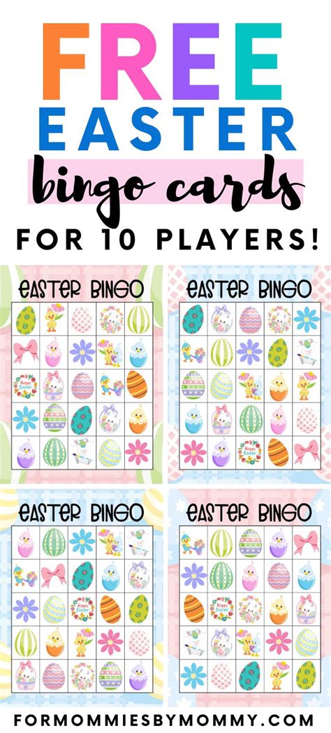 Easter Bingo Cards Printable