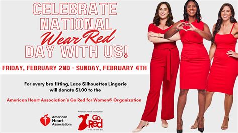 Feb 2 Celebrate National Wear Red Day At Lace Silhouettes New Hope