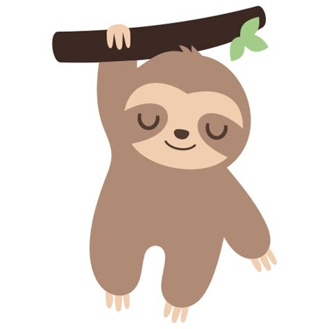 Sloth Clipart Sloth Svgs Cute Sloths Dxf Eps Png By Twingenuity My