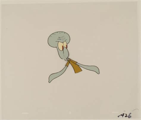 Spongebob Original Squidward Open Arms Cel Animation
