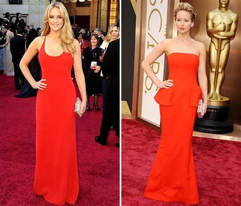 Oscars 2014 Jennifer Lawrence Stuns In Red Again