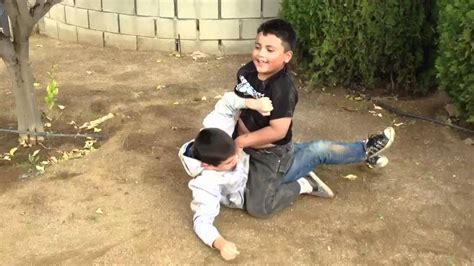 Two Kids Pretend Fightingwrestling Youtube