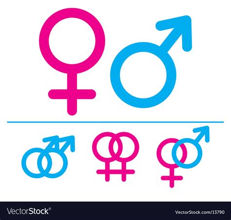 Male And Female Symbols Royalty Free Vector Image