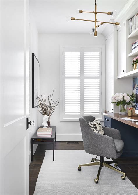 Clever office storage ideas are especially important for your tiny home office design. Vanessa Francis Design- beautiful modern bright office ...
