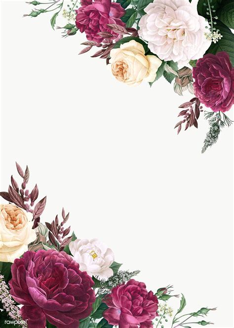Floral Wedding Invitation Mockup Transparent Png Premium Image By