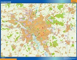 Stadtplan Hannover wandkarte bei Netmaps Karten Deutschland