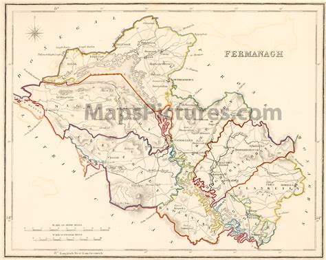 County Fermanagh Ireland Map 1837