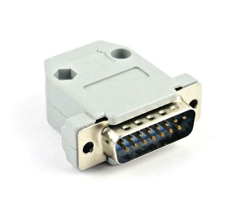 Db15 15 Pin Male Solder Cup Connector Plastic Hood Shell And Hardware