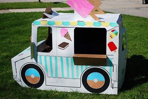 Cardboard Ice Cream Truck Playhouse