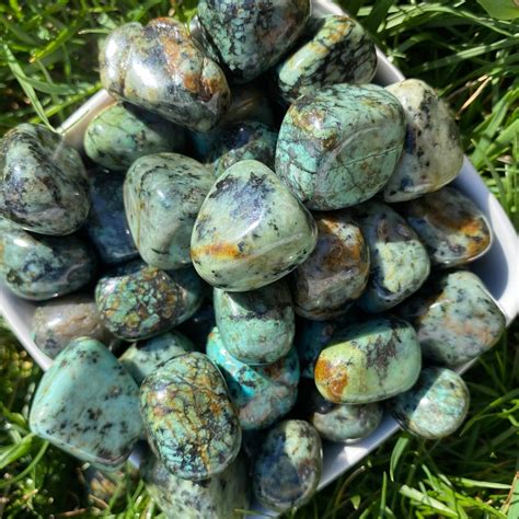 African Turquoise Stone African Turquoise Polished Tumbled Etsy