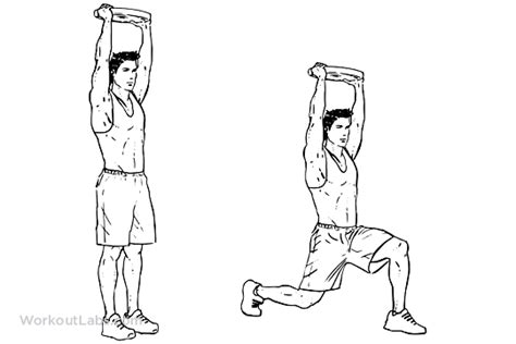 Plate Overhead Walking Lunges Workout Guide Push Workout Back Fat