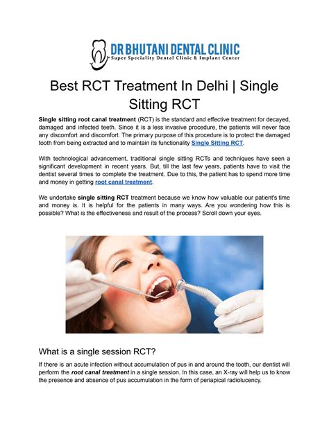 Best Rct Treatment In Delhi Single Sitting Rct By Dr Bhutani Dental
