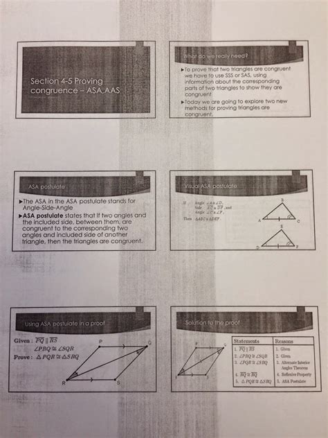 Honors Geometry Vintage High School Section 4 5 Proving Congruence