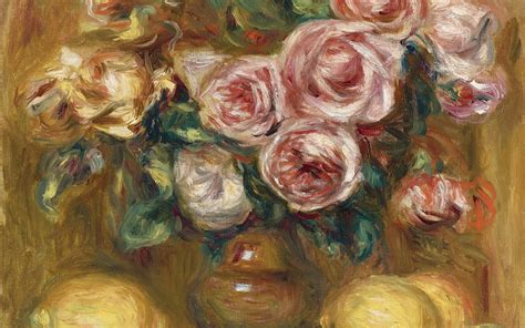 Download Wallpaper Picture Pierre Auguste Renoir Pierre Auguste Renoir Still Life With Roses