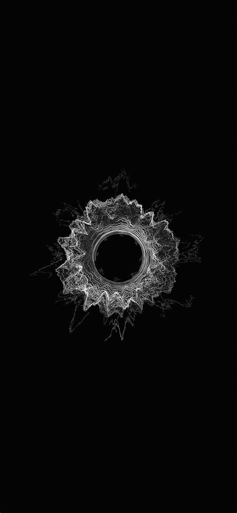 Dark Hole Black Minimal Pattern Background Iphone X
