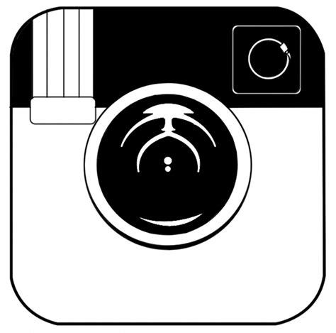 Instagram Icon Black And White Vector At Collection