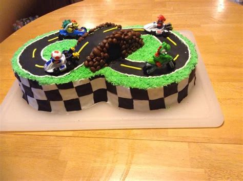 Mario kart 8 is rated e for everyone with comic. Mario kart race track birthday cake (With images) | Racing ...