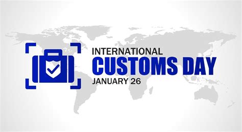 International Customs Day Template Poster Vector Illustration