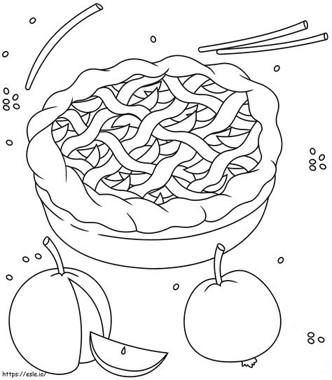 Printable Apple Pie Coloring Page