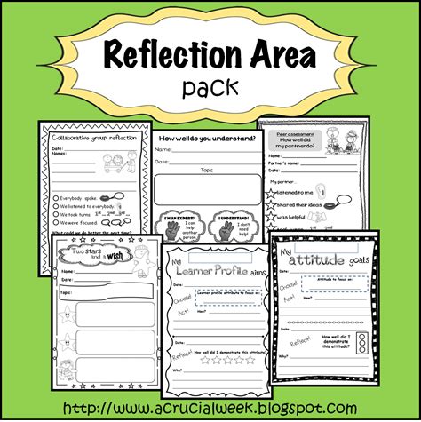 Reflection Area Pack With Peer Assessment Group Assessment General