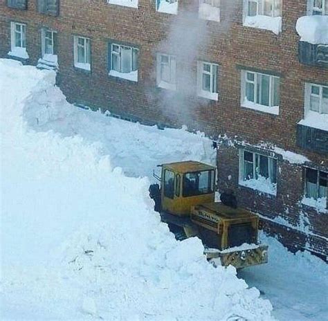 The Heavy Snowfall In The Coldest City In Russia