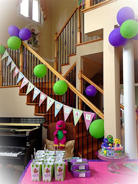 Pin On Barney Birthday Party Ideas