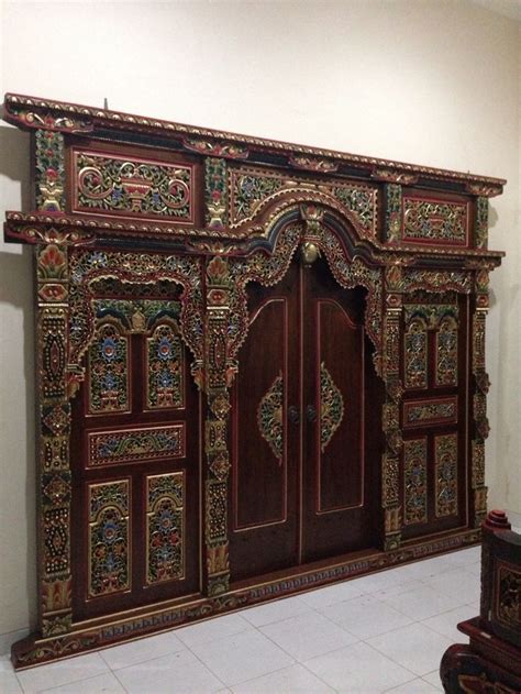 Hand Carved Wooden Doors By Radja Pendapa Traditional Javanese Carving