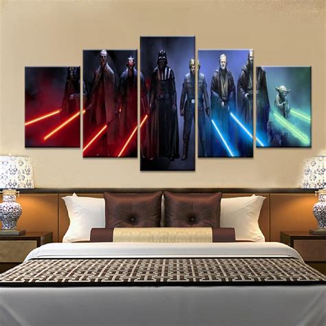 Star Wars Movie Character Movie 5 Panel Canvas Art Wall Decor