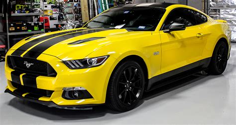 Ford Mustang Gt Yellow Black Stripes Supercars Gallery