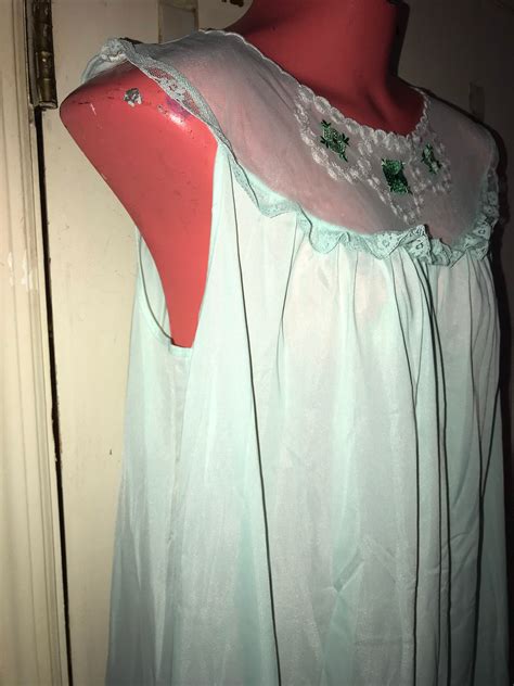 Vintage Green Nightgown Vintage Green Philmaid Nightgown Adorable