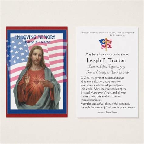 Maybe you would like to learn more about one of these? Military Funeral Catholic Memorial Holy Card | Funeral prayers, Prayer cards