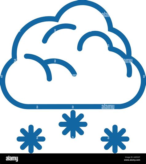 Cloud With Snowflakes Isolated Icon Stock Vector Image And Art Alamy